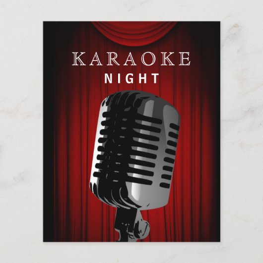 Papier Budget Stage Karaoke Night Party Invitation (Devant)