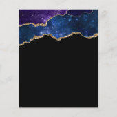 Papier Budget Starry Gold Agate Dark Sweet 16 Invitation (Dos)