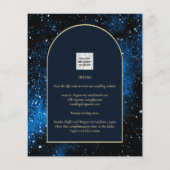 Papier BUDGET Starry Night Marine Blue Gold Wedding INVIT (Dos)