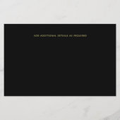 Papier BUDGET Starry Night Marine Gold A9 Mariage Invite (Dos)