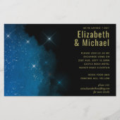 Papier BUDGET Starry Night Marine Gold A9 Mariage Invite (Devant)