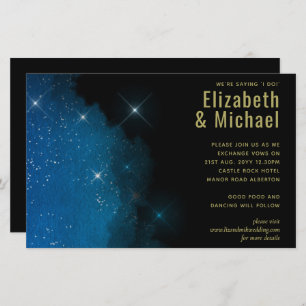 Papier BUDGET Starry Night Marine Gold A9 Mariage Invite