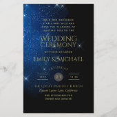 Papier BUDGET Starry Night Marine Gold A9 Mariage Invite (Devant)