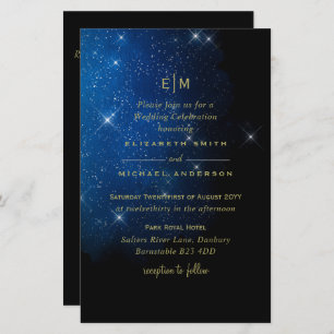 Papier BUDGET Starry Night Marine Gold A9 Mariage Invite