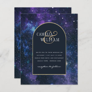 Papier BUDGET Starry Nuit violet bleu mariage INVITE
