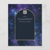 Papier BUDGET Starry Nuit violet bleu mariage INVITE (Dos)