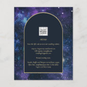 Papier BUDGET Starry Nuit violet bleu mariage INVITE (Dos)