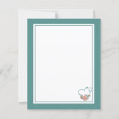 Papier BUDGET Stethoscope Floral Turquoise Merci cardiaqu (Dos)