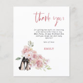 Papier Budget Stiletto Rose Florals Hen Party Merci (Devant)