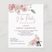 Papier Budget Stiletto Week-end Itinéraire Hen Invitation (Devant)