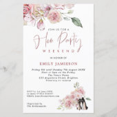Papier Budget Stiletto Week-end Itinéraire Hen Invitation (Devant)