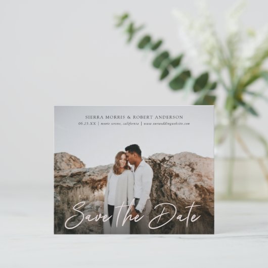 Papier Budget stylé simple Script stylé Enregistrer la da (Debout devant)