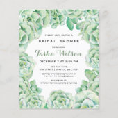Papier Budget Succulents Invitations de douche nuptiale (Devant)