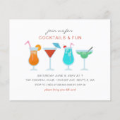Papier Budget Summer Boissons Cocktail Invitations (Devant)