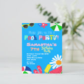 Papier Budget Summer Pool Party Anniversaire Beach Ball (Debout devant)