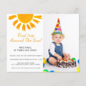 Papier Budget Sun Boy's Photo Anniversaire Fête Invitatio (Devant)