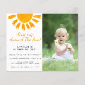 Papier Budget Sun Girl's Photo Anniversaire Fête Invitati (Devant)