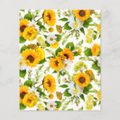 Papier Budget Sunflower 50e anniversaire Invitation (Dos)