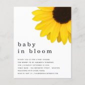 Papier BUDGET Sunflower Baby in Bloom Douche Invitation (Devant)