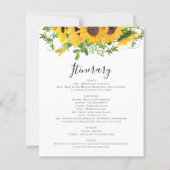 Papier Budget Sunflower Bachelorette Party Invitation (Dos)