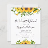 Papier Budget Sunflower Bachelorette Party Invitation (Devant)
