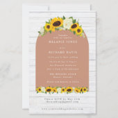 Papier Budget Sunflower Boho RSVP Faire-part de mariage (Devant)