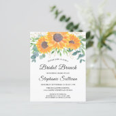 Papier Budget Sunflower Eucalyptus Bridal Brunch Invitati (Debout devant)