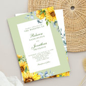 Papier Budget Sunflower Eucalyptus Floral Mariage Invitat