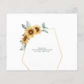 Papier Budget Sunflower Eucalyptus Géométrique Date d'enr (Dos)