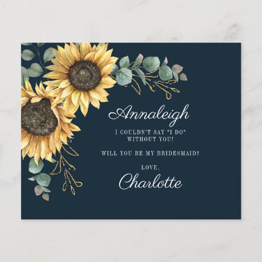 Papier Budget Sunflower Eucalyptus Soyez Mon Époux (Dos)