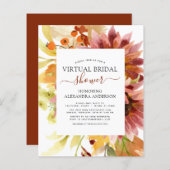 Papier Budget Sunflower Fête des mariées virtuelle Bourgo (Devant / Derrière)