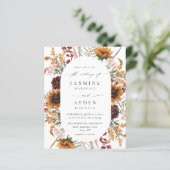 Papier Budget Sunflower & Fleur sauvage Floral Mariage (Debout devant)