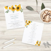 Papier Budget Sunflower Itinéraire Week-end Hen Do Invita