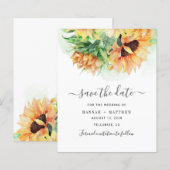 Papier Budget Sunflower Watercolor Wedding Enregistrer La (Devant / Derrière)