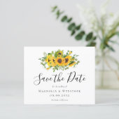 Papier BUDGET Sunflower Wedding Enregistrer La Date (Debout devant)