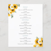 Papier Budget Sunflower Weekend Bachelorette Invitation (Dos)