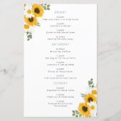 Papier Budget Sunflower Weekend Bachelorette Invitation (Dos)