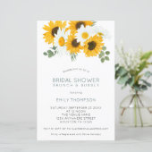 Papier Budget Sunflowers Brunch Invitation de la douche n (Debout devant)