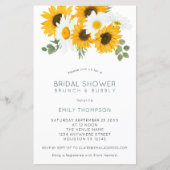 Papier Budget Sunflowers Brunch Invitation de la douche n (Devant)