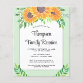 Papier Budget Sunflowers Famille Réunion (Devant)