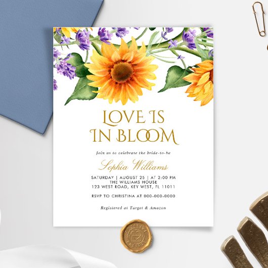 Papier Budget Sunflowers Love in Bloom