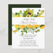 Papier Budget Sunflowers Moderne Mariage Ampersand (Devant / Derrière)