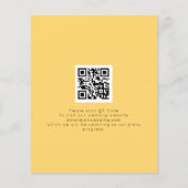 Papier Budget Sunflowers QR Code Jaune Enregistrer la dat (Dos)