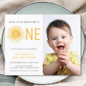 Papier Budget Sunshine Boy's First Birthday Party Invitat
