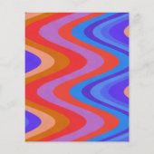 Papier Budget Super Curvy Lines Blue Red Wedding Invitati (Dos)