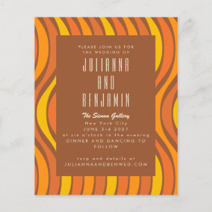 Papier Budget Super les années 70 lignes Wavy Orange Brow