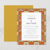 Papier Budget Super les années 70 rétro Faire-part de mar (Devant / Derrière)