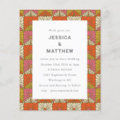 Papier Budget Super les années 70 rétro Faire-part de mar (Devant)