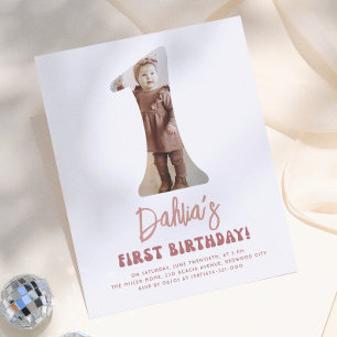 Papier Budget Super One Retro Pink Photo 1er anniversaire