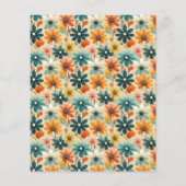 Papier Budget Super Rétro les années 70 Floral Mariage (Dos)